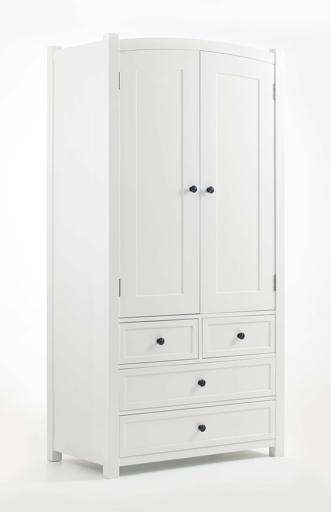 Contemporary Childrenu0027s white painted double wardrobe and chest of drawers white wardrobe with drawers