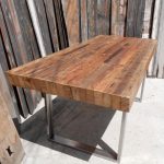 Contemporary Custom Outdoor/ Indoor Exposed Edge Rustic Industrial Reclaimed Wood Dining  Table reclaimed wood dining table for sale