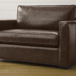 Contemporary Davis Leather Twin Sleeper Sofa ... twin sleeper sofa chair