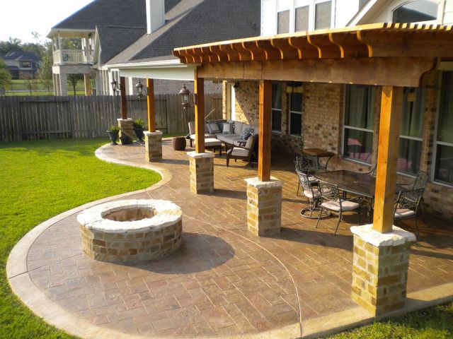 Contemporary Decorative Patios Houston, Katy, Cinco Ranch | Texas Custom Patios---Like ideas for backyard patios