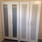 Contemporary Ikea hack: aneboda wardrobe (£39) + wallpaper sample (free) - aneboda wardrobe ikea
