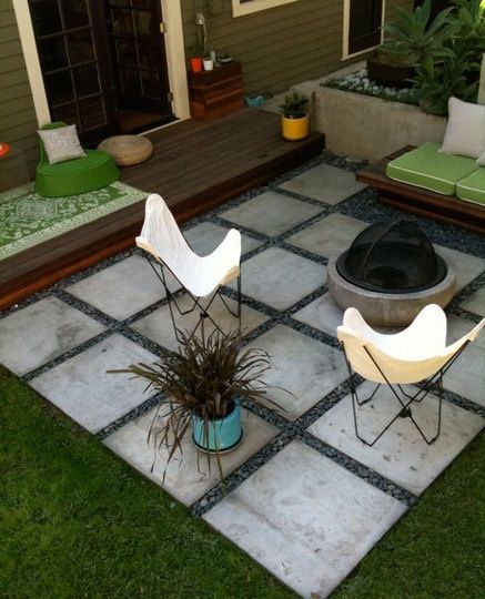 Contemporary Inexpensive patio idea! I hope so, gonna try something like this in backyard ideas on a budget patios