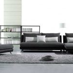 Elegant Contemporary Fabric-Leather Sofa Set AE contemporary leather sofa sets