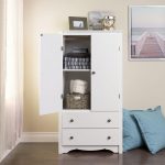 Contemporary Monterey 2-Drawer Armoire in White white armoire with drawers