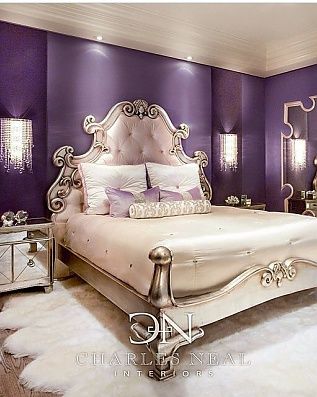 Contemporary Purple and white, silver bedroom decor purple bedroom decor ideas