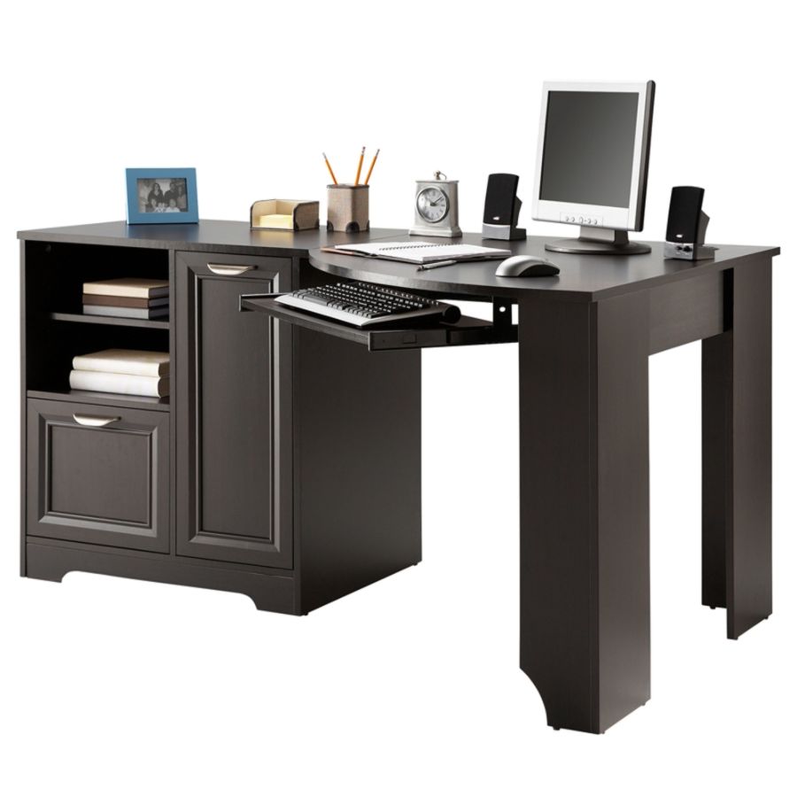Contemporary Realspace Magellan Collection Corner Desk Espresso By Office Depot corner office desk