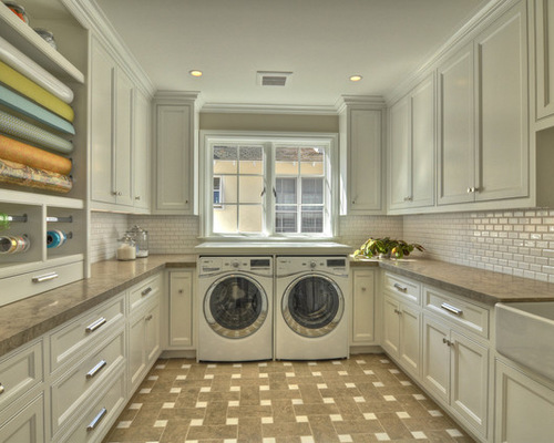 Contemporary SaveEmail white cabinets for laundry room