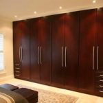 Contemporary Simple traditional wardrobe brown wooden design ideas woodwork designs for bedroom cupboards
