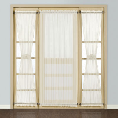 Contemporary United Curtain Co. Batiste Rod-Pocket Door Panel door panel curtains
