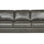 Contemporary Vicario Gray Leather Sofa - Leather Sofas (Gray) gray leather sofa