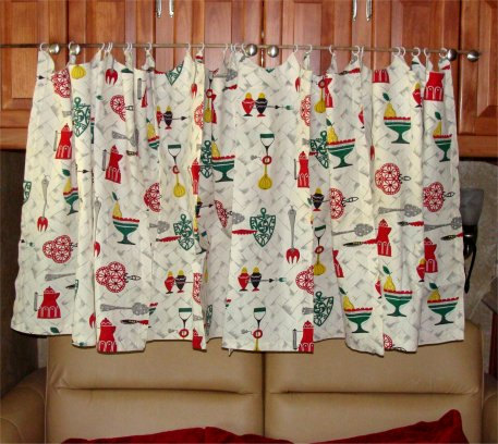 Cool 1960u0027s CURTAINS Retro Vintage KITCHEN Decor 4 Panels retro kitchen curtains