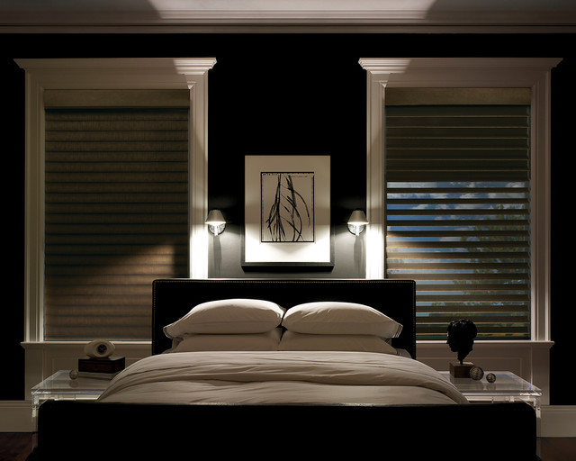 Cool Blackout Window Treatments contemporary-bedroom contemporary bedroom window treatments