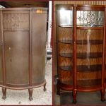 Cool Burned Oak China Cabinet refinishing antique furniture