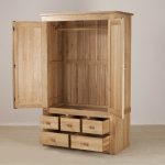 Cool Clifton Oak Wardrobe With Drawers from Quarter Furniture - 2 wooden wardrobe with drawers