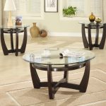 Cool Coaster Occasional Table Sets 3-Piece Contemporary Round Coffee u0026 End Table living room glass table sets