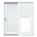Cool Composite White Left-Hand Smooth Interior with Blinds sliding patio door blinds