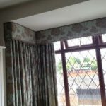 Cool Curtains and pelmet in a square bay - not colour but just square bay window curtains