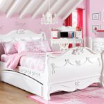 Cool Disney Princess 992 White Sleigh Bed Full ... disney princess bedroom set
