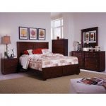 Cool Espresso Brown Contemporary 6-Piece Full Bedroom Set - Diego bedroom furniture sets
