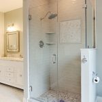 Cool Frame-less glass enclosure add elegance to this over sized shower stall. shower stall remodel