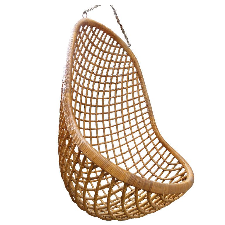 Cool Rattan hanging chair Rohe Noordwolde The Netherlands 1960u0027s 1 rattan hanging chair