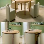 Cool Round Dining Table u0026 Chairs for Small Homes space saving dining table and chairs