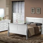 Cool ... Semi Gloss Sleigh Like Bedroom Furniture Set 170 In Cherry Black white bedroom furniture sets