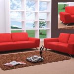 Cool Sunset Modern Red Sofa Set red sofa set