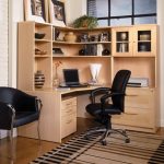 Beautiful compact design storage drawers shelves corner desk with shelves