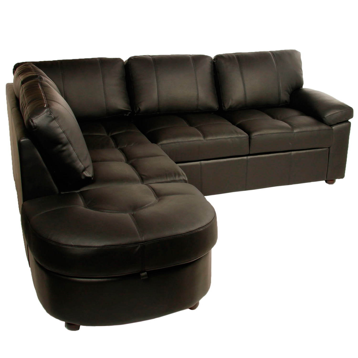 Master Image of: sofa bed sectional leons corner leather sofa bed with storage