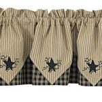 Trending Black Star Embroidered country valances