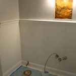 Stunning beadboard over tile cover bathroom tile with beadboard