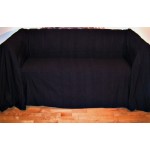 Cozy 100% Cotton Black Sofa Throw for a 3 Seater or Large 2 3 seater sofa throws