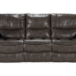 Cozy Cindy Crawford Home Gianna Gray Leather Reclining Sofa - Leather Sofas (Gray ) gray leather sofa