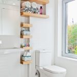 Cozy custom shelves for extra storage in a small bathroom bathroom organizers for small bathrooms