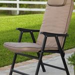 Cozy Extra-Wide Folding Padded Outdoor Chair (Khaki) padded folding patio chairs