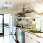 Cozy Flush mount lighting for the kitchen. Jennifer Worts Design via Decorpad ceiling mount kitchen lights