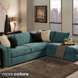 Cozy Furniture of America Faith Deluxe Contemporary Microfiber Fabric  Upholstered 2-piece Sectional microfiber sectional sofa