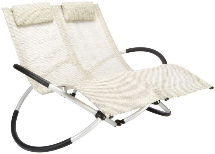 Cozy Garden Rocking Chair Double Sun Lounger Folding Patio Seat Recliner  Portable New garden sun loungers recliners