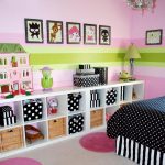 Cozy Girlsu0027 Bedroom With Modular Storage Bookcase kids room decorating ideas