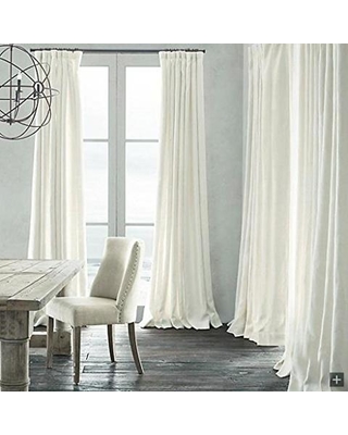 Cozy Leyden Pinch Pleated Solid Natural Linen White Lined Curtain Drapes Multi custom pinch pleat drapes