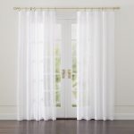 Cozy Linen Sheer White Curtains | Crate and Barrel white sheer curtains