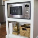 Cozy Our Remodeled Kitchen Island with Built-in Microwave Shelf microwave storage shelf
