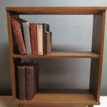 Cozy Vintage Small Danish Modern Mid Century Wood Bookshelf Danishes small wooden bookshelf