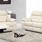 Elegant cream leather reclining sofa kc designs cream leather recliner sofa