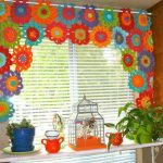 Compact 1 crochet kitchen curtains