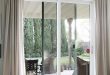 Cozy Curtain rods from galvanized pipes without the industrial look. Door Window curtains for sliding glass door