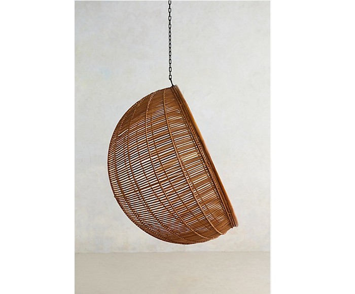 Cute 10 Easy Pieces: Hanging Rattan Chairs rattan hanging chair