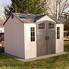 Cute Best Seller Lifetime 10u0027 x 8u0027 Outdoor Storage Shed with Carriage Doors outdoor storage sheds