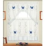 Cute Blue Butterfly Kitchen Curtains butterfly kitchen curtains